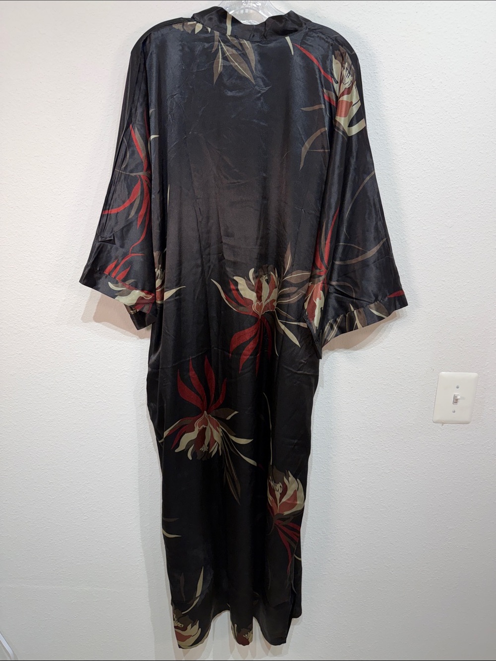 KIM+ONO HANA LONG DARK FLORAL ROMANTIC KIMONO ROBE O/S - Picture 3 of 9